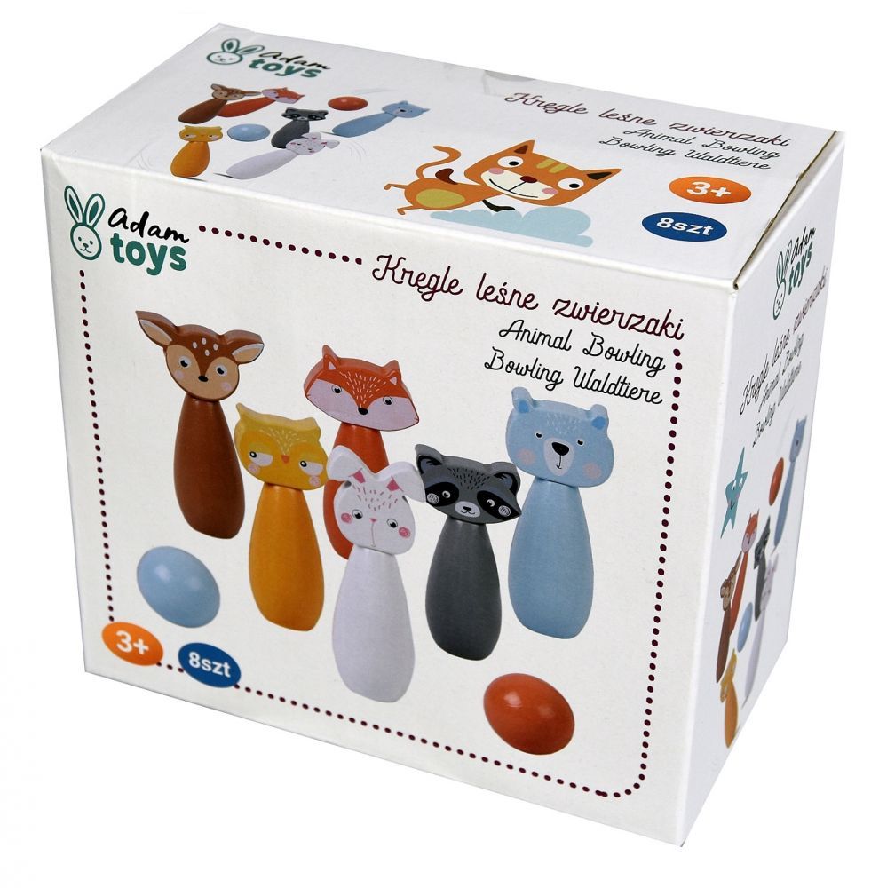 Drewniane kręgle leśne zwierzęta Drewniane kręgle leśne zwierzęta