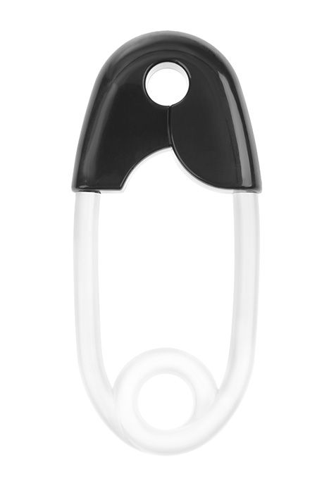 Grzechotka czarno-biała agrafka Grzechotka czarno-biała agrafka