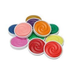 Farby z paletą do mieszania plus biała i pędzle