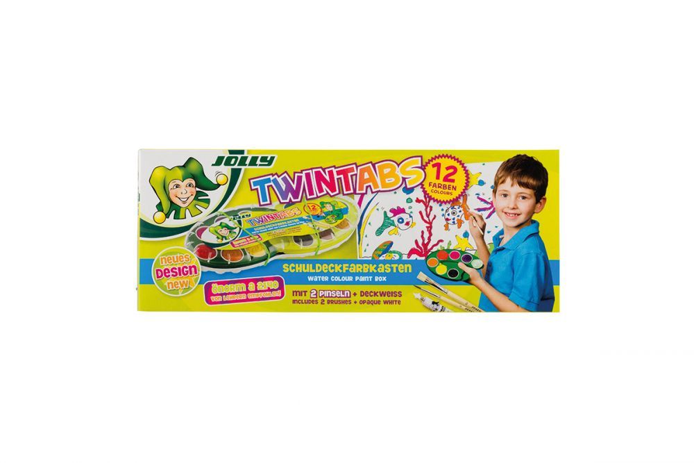 Farby z paletą do mieszania plus biała i pędzle Farby z paletą do mieszania plus biała i pędzle