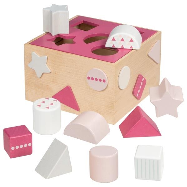 Klocki z sorterem różowe Klocki z sorterem różowe