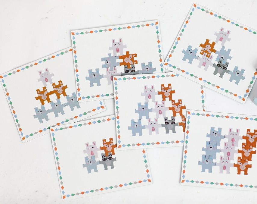 Układanka piramida zwierząt Układanka piramida zwierząt