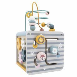 Activity Box Drewniane Edukacyjne Centrum Gier 5w1 kostka PolarB