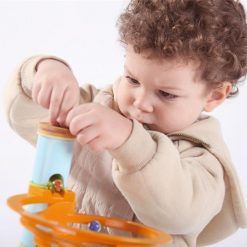 Bambusowy kulodrom/tor kulkowy pastel 98 elem. z melodią Bamboo Planet Geo Kids/Navir/DAM