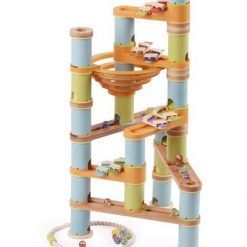 Bambusowy kulodrom/tor kulkowy pastel 98 elem. z melodią Bamboo Planet Geo Kids/Navir/DAM