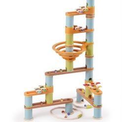 Bambusowy kulodrom/tor kulkowy pastel 98 elem. z melodią Bamboo Planet Geo Kids/Navir/DAM