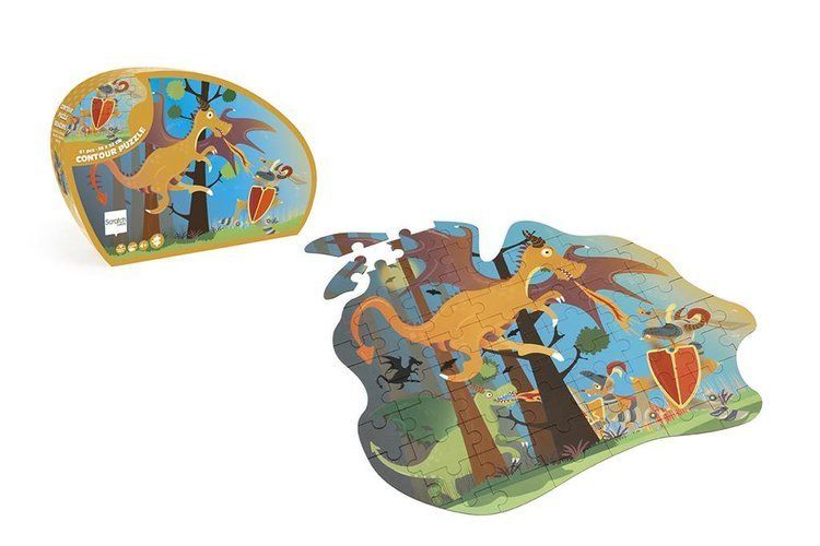 Puzzle konturowe Smok Puzzle konturowe Smok