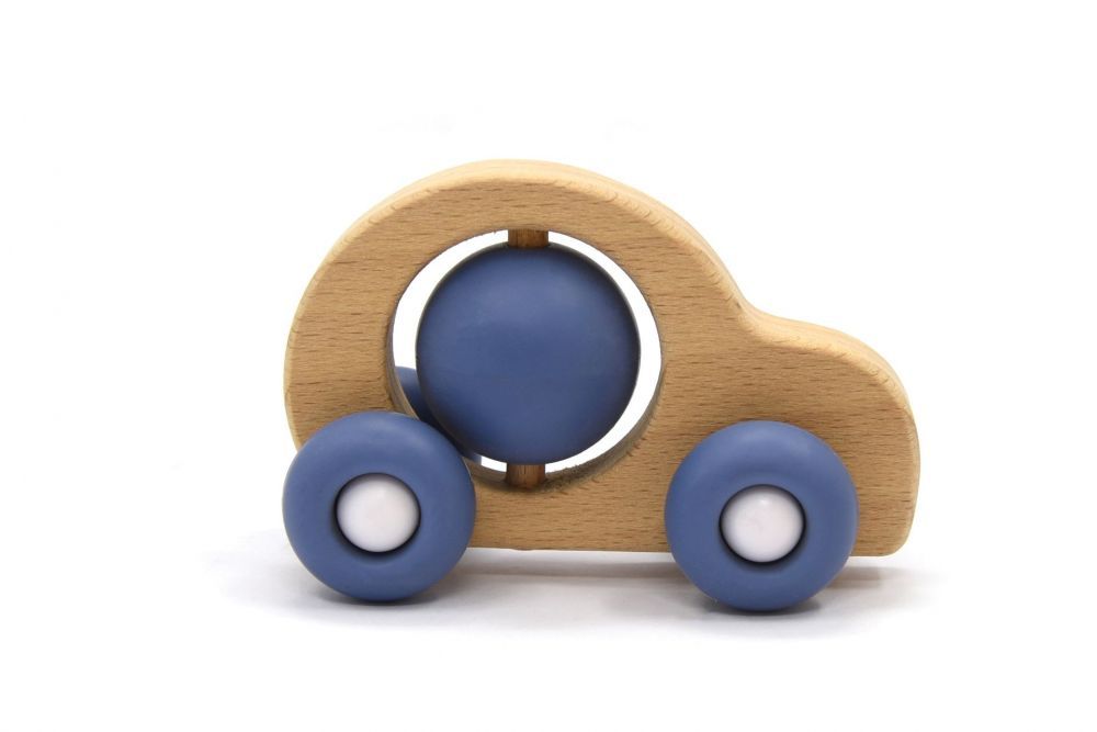 Autko do rączki z kulkami niebieski Autko do rączki z kulkami niebieski