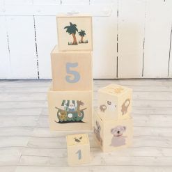 Drewniane kubeczki dla dzieci