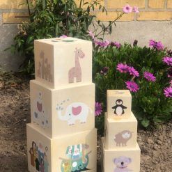 Drewniane kubeczki dla dzieci