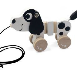 Piesek na sznurku do ciągnięcia