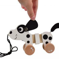 Piesek na sznurku do ciągnięcia