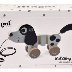 Piesek na sznurku do ciągnięcia