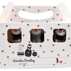 Kręgle drewniane wesołe pingwinki