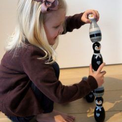 Kręgle drewniane wesołe pingwinki