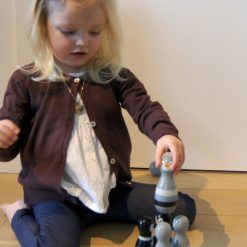 Kręgle drewniane wesołe pingwinki