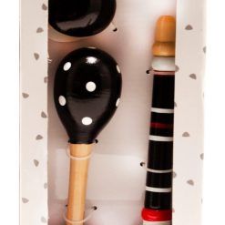 Mini zestaw muzyczny czarno-biały