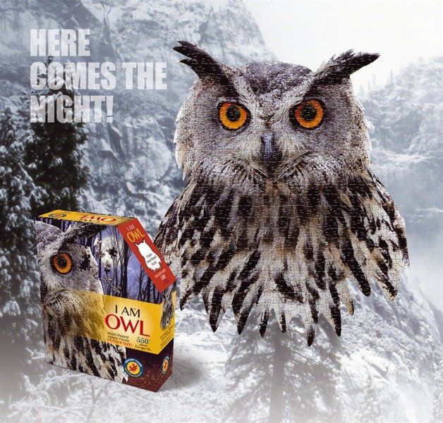 Puzzle konturowe I AM - Sowa 550 el. Puzzle konturowe I AM - Sowa 550 el.