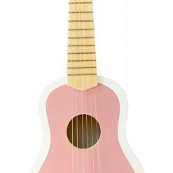 Różowa gitara drewniana zabawka