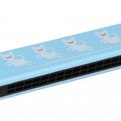 Zestaw muzyczny niebieski drewniany