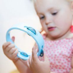 Zestaw muzyczny niebieski drewniany